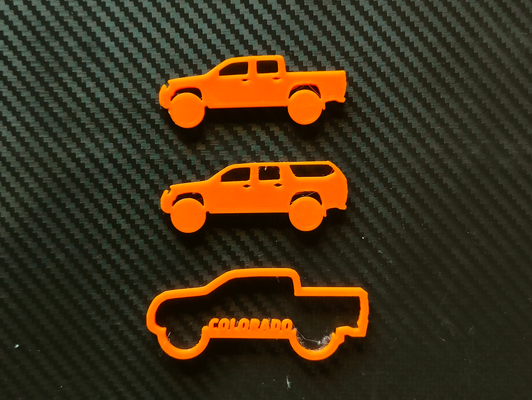 holden colorado rc keychain multiple files car silhouette gearhead art turbo 4wd 4x4 clean 2d offroad dmax rodeo ute dualcab cab 3d print model - Mito3D