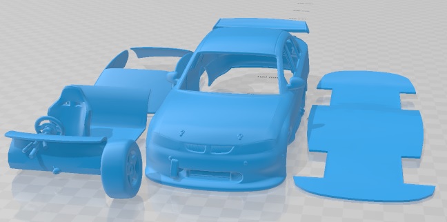 Holden Commodore yarış araba sedan 1997 yazdırılabilir yuva ölçülü Tamiya rc miniz hobi mikro 3D print model - Mito3D