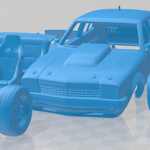 Holden torana 4 kapı yarış araba 1977 yazdırılabilir oyun yuva ölçülü Tamiya rc miniz hobi mikro 3D print model - Mito3D