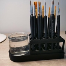 holder brushes pot support brush the farmer's wife painting 3d print model - Mito3D