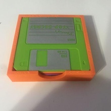 titolare supporto floppy disco sottobicchiere 3d print model - Mito3D