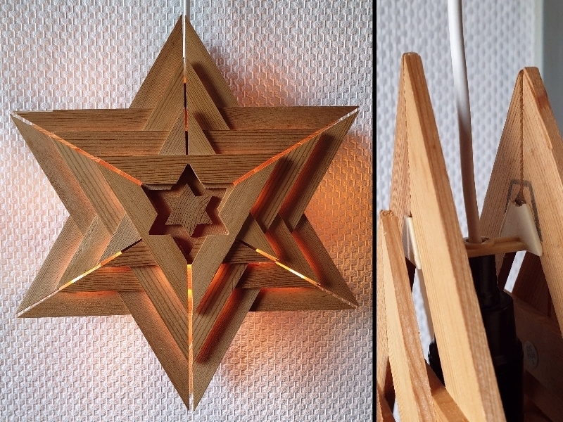 holder ikea christmas star chrismas wood various miscellaneous uncategorized 3D print model - Mito3D