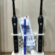 suporte oral b braun elétrico escovas dente escova banheiro pasta dentes decoração 3d print model - Mito3D