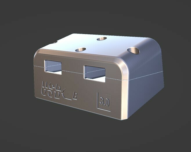 titolare supporto organizzatore ugreen USB 30 extender cavi cavo 3D print model - Mito3D
