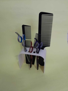 holder scissors combs barbershop beard hairdresser barbershop cut hairdresser mold razor comb double porta hikes scissors holder scissors comb razor  3d print model - Mito3D