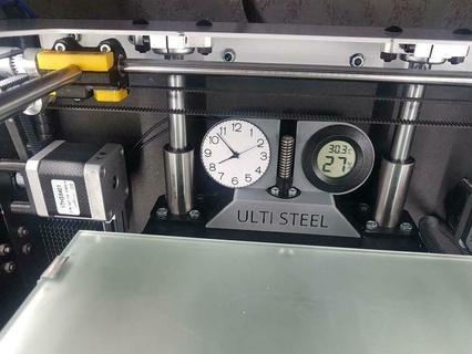 holder temperature & clock ulti steel platform 3d print model - Mito3D
