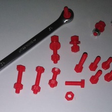 holders m6x100 home screw nut lg 15-20-30-40-50 3d print model - Mito3D