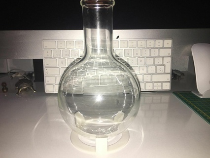 Inhaber kugelförmig Flaschen 100mm Durchmesser verschiedene Chemie Flasche Borosilikat Reaktionen Labor Sicherheit Unterstützung gesamt diskret Design einfach 3d print model - Mito3D