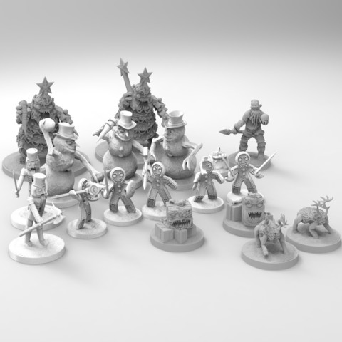 vacaciones horrores juego de navidad krampus santa las miniaturas ttrpg d&d dungeons dragons 3D print model - Mito3D