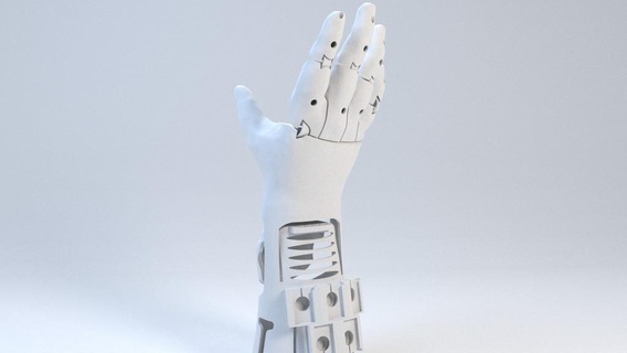 agrifogli mano v5 3d scansione miscelatore protesica robohand robot Shapeays robotica 3d print model - Mito3D