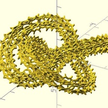 hohl-out-torus-Knoten Kunst math Muster Knoten torus knot customizer openscad 3d print model - Mito3D
