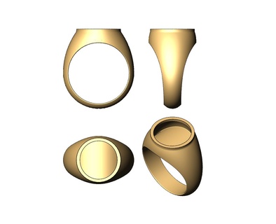 oco 12mm sinete anel espaços branco 3d impressão modelo joalheria imprimível ouro prata jóias esterlina Signetring menring moda acessórios luxo moderno declaração rosado coleção argolas 3d print model - Mito3D