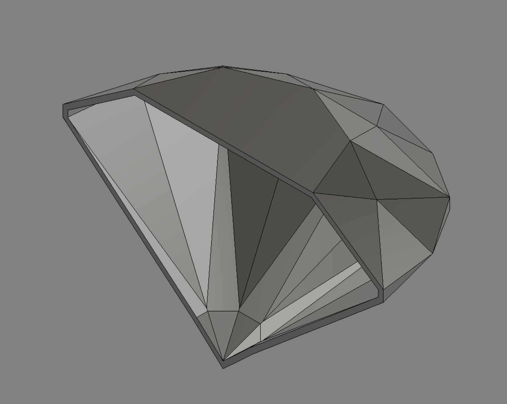 creux diamant calcul briller bijou gemme tester modèle 39 Stein paillettes Juwel brillant Schmuckstein pierre pr cieuse joyau décoration 3D print model - Mito3D