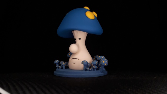 creux Chevalier Monsieur champignon art jouet statue mistermushroon 3d print model - Mito3D