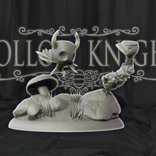 hollow knight diorama statue 3d print steam game platformer indie gothic mushroom devil demon monster cute figure figurine miniatures figurines 3d print model - Mito3D