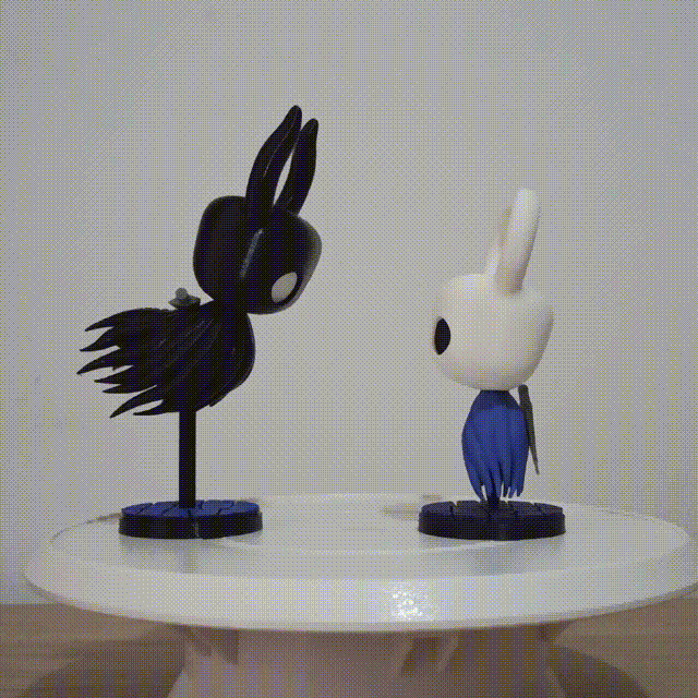 hollow knight vs shade figure silk song hornet radiance 3D print model - Mito3D