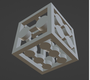 hollow minimalistic light dice dicexcults games 3d print model - Mito3D