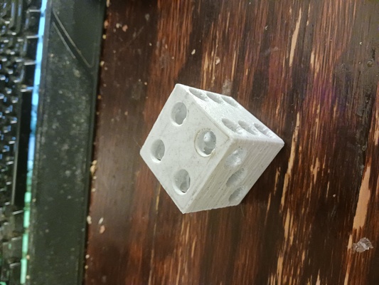 oco six sided dados jogos d6 brinquedo tabuleiro tampo mesa morrer cubo masmorras dragões 3d print model - Mito3D