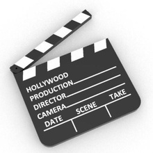 hollywood clapperboard gadget lights camera action video edition cinema production hollywod 3d print model - Mito3D