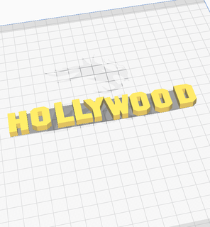 hollywood letra letras póster 3d print model - Mito3D