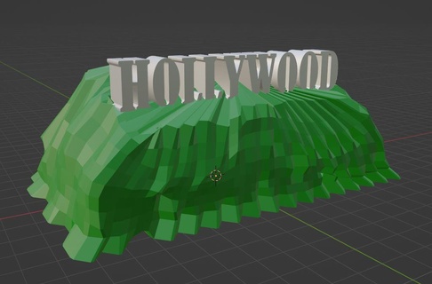 hollywood montaña Arte películas 3d print model - Mito3D