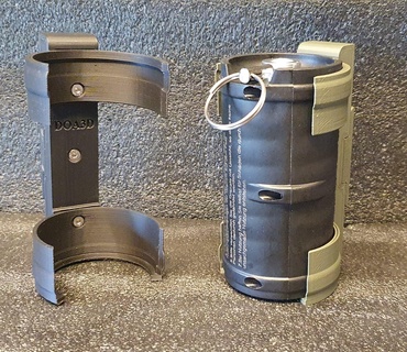 holster holder begadi frag grenade airsoft gas softair bracket molle fastening 3d print model - Mito3D