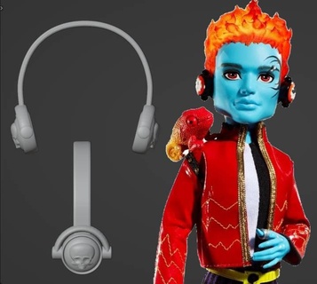 hold Hyde écouteurs remplacement monstre haute poupée Douane accessoire bague base vague 1 3d print model - Mito3D