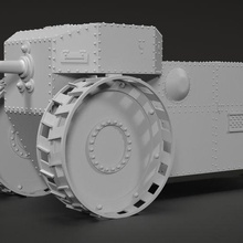 Holt Dampf Rad Panzer 3d print model - Mito3D