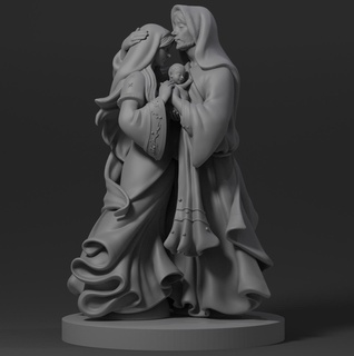 kutsal aile kutsal isa Tanrı aile 3d print model - Mito3D