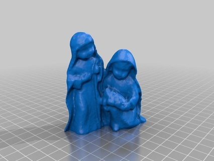 holy family makerbotdigitizer scan art 3d print model - Mito3D