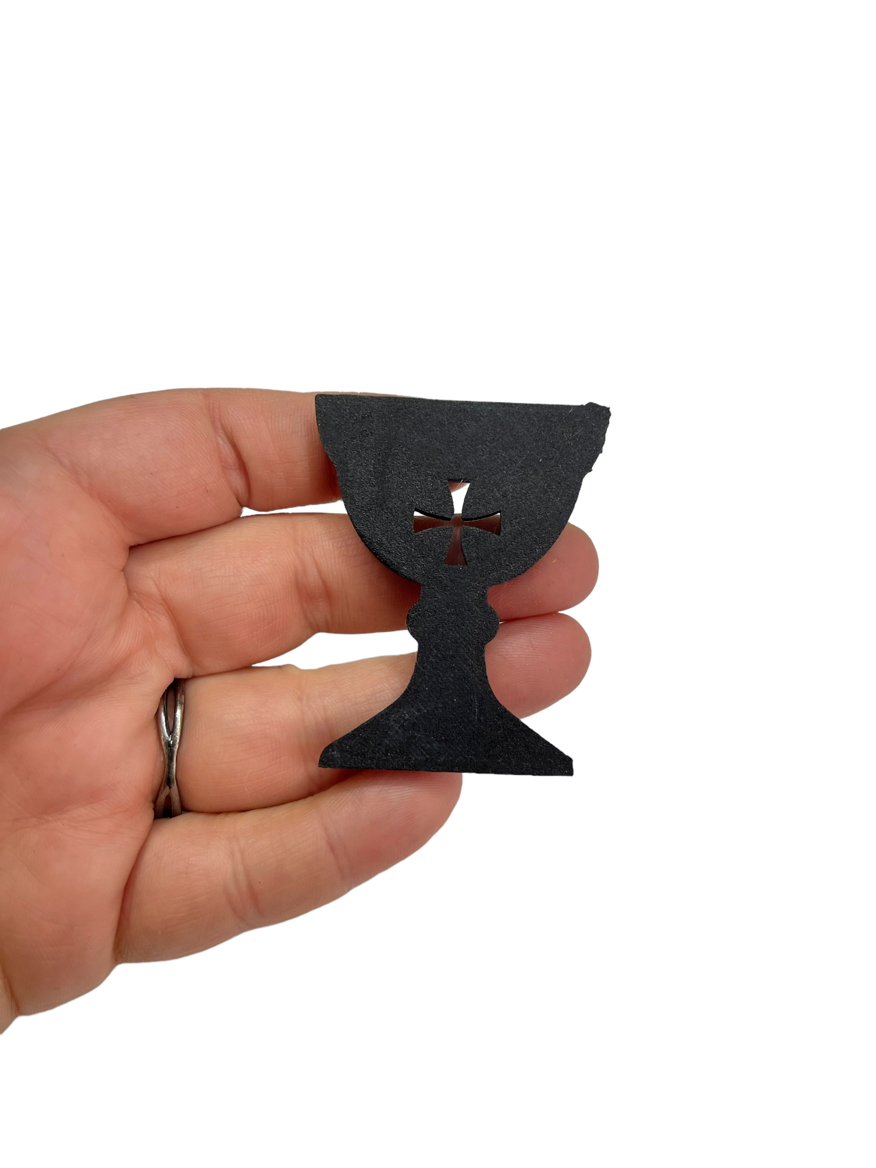 holy grail silhouette templar cross chalice stl svg cup knights outline stamp 3D print model - Mito3D