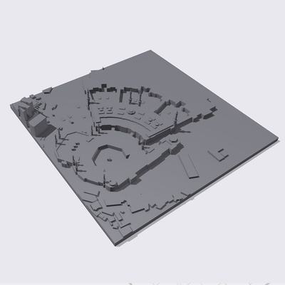 heilig mescid haram 3d karte stadt kunst gedruckt wahrzeichen kabe dekor 3d print model - Mito3D