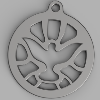 kutsal ruh anahtar yüzük takı anahtarlık gri 3d print model - Mito3D