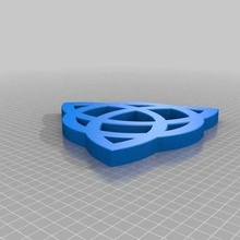 kutsal üçlü sembol anahtarlık 3d print model - Mito3D