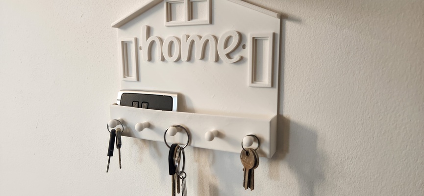 home decor key holder home wall 3d print model - Mito3D