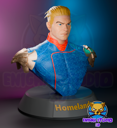 homelander bust art boys primevideo collection figure 3d print model - Mito3D