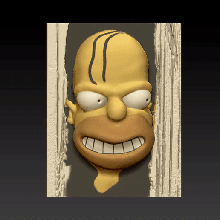 Homer leuchtenden Kunst Zeichnungen Simpson Jack nicholson glühen Stanley Subrick Terror 3d print model - Mito3D