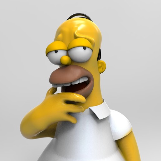 d'homère art tv simpson 3D print model - Mito3D