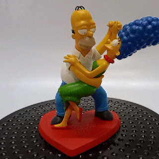 homer marge cor impressão Simpson Simpsons mãe engraçado Diversão amar casal dança 3d print model - Mito3D