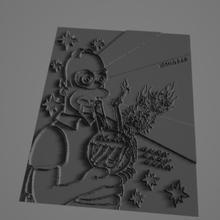 Homer Marge Simpson 3d Farbe Mauer Kunst 3d print model - Mito3D