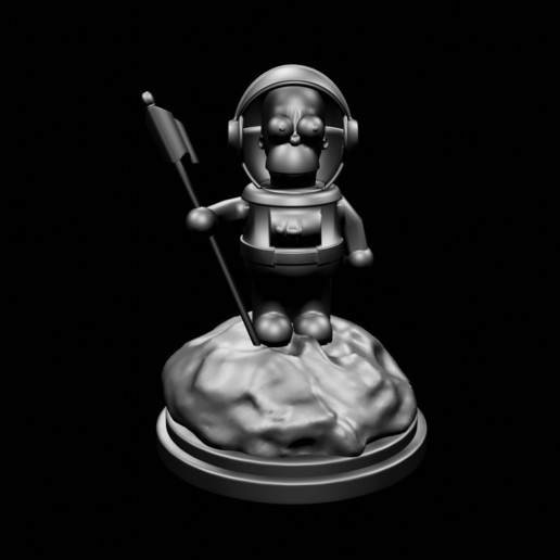 homer astronaute pack deux modèles divers simpsons d'homère simpson l'astronaute 3D print model - Mito3D