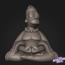 homer bouddha art simpsons 3d print model - Mito3D