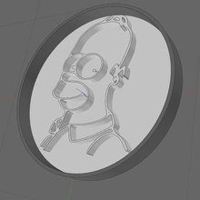 homer cookie cutter home punch simpson 3d print model - Mito3D