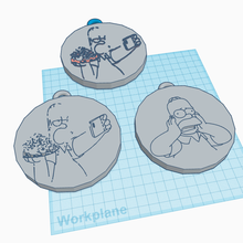 homer keychain set fashion extra wearble key chain rick morty 3d print model - Mito3D