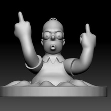 homer simpsom art cartoon character 3d print model - Mito3D