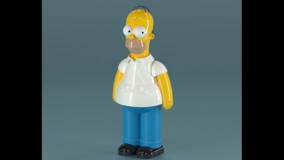 homer Simpson arte personagens 3d print model - Mito3D