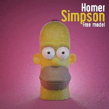 Homère Simpson simpsons 2d lampe bureau mois bart art dessin animé 3d print model - Mito3D