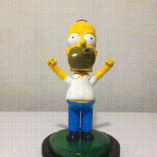 Homère Simpson bulle tête woohoo art sipmspons dessin animé anime pop culture émission télévision pla impression endroit 3d print model - Mito3D