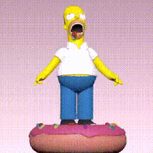 Homère Simpson bave art sipmspons dessin animé anime pop culture émission télévision pla 3d print model - Mito3D
