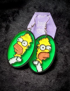 Homer Simpson Gras verschiedene Simpsons Schlüsselbund Ohrring Ohrringe Serie Animation 3d print model - Mito3D